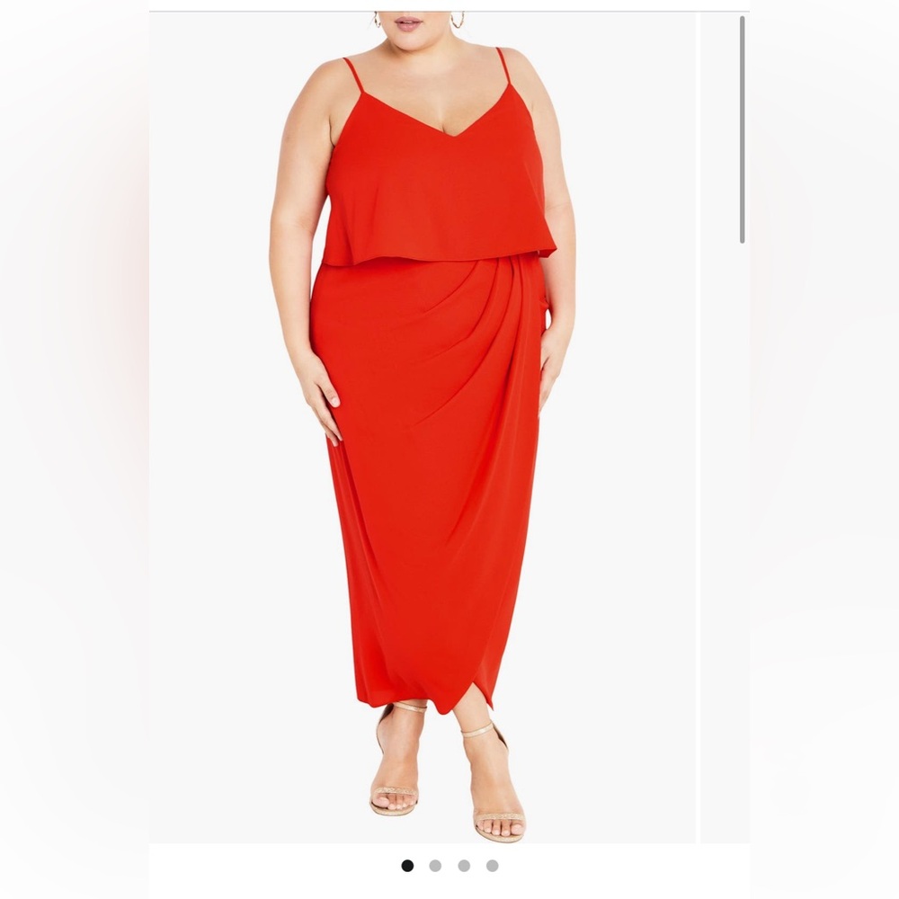 City Chic Scarlet Maxi Skirt